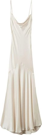 Twin-Set satin-weave dress - women - Acetate/Silk - 44 - Neutrals