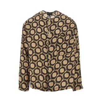 Emporio Armani Printed viscose shirt jacket Man 50