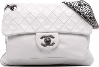 Chanel Pre-owned Quilted Leather Shoulder Bag - Dames - Vintage Schoudertas - Wit - ONE Size - Leer - Vintage