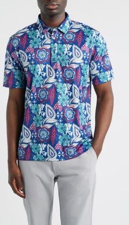 Swannies Festival Floral Performance Golf Polo in Twilight at Nordstrom Rack, Size Xx-Large