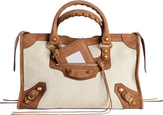 Balenciaga Beige Le City Small Satchel
