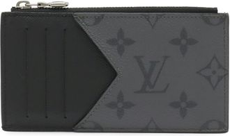 Louis Vuitton Black Gray Monogram Eclipse Coin Purse/Coin Case (Pre-Owned)