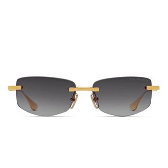 Dita Eyewear Trysim.75 Rimless Rectangular Sunglasses with Gold-tone Accents