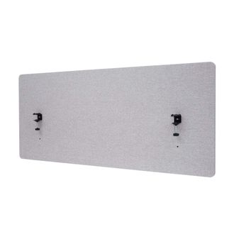 Hhg Separador Ac&uacute;stico De Escritorio Hhg 943, Mampara De Privacidad Para Escritorio, Doble Pared De Tela/textil, 60x140cm Gris