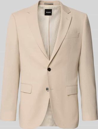 HUGO BOSS Regular Fit Anzugsakko aus Schurwoll-Mix Modell JASPER in Beige Melange, Gr&ouml;&szlig;e 106