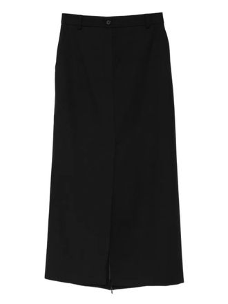 Frenken Triple Pants slit skirt - Black