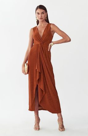 BWLDR Andi Midi Dress in Copper at Nordstrom, Size 4