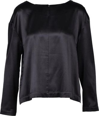 Wild Cashmere Silk Stretch Blouse - Black