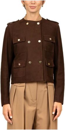 Semicouture Mujer, Chaquetas, Marr&oacute;n, Talla: M