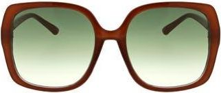 BCBGeneration 54mm Oversized Square Sunglasses in Crystal Brown at Nordstrom Rack