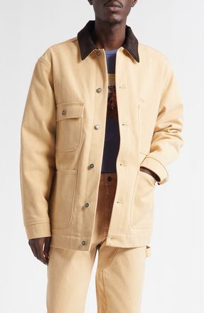 Sky High Farm Workwear Gender Inclusive Cotton Canvas Chore Coat in Beige at Nordstrom, Size X-Large