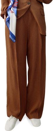 Mango Minesota Pleated Pants in Russet at Nordstrom, Size 10