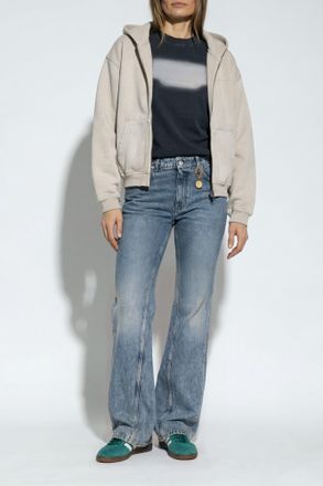 Alexander Wang Sweatshirt With Shimmering Sequins, Womens, Grey