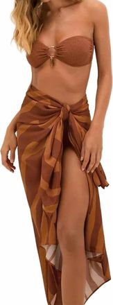 Vix Sundown Printed Sarong In Multi