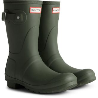 Hunter Mens Unisex Adult Original Short Wellington Boots (Dark Olive) - Size UK 8