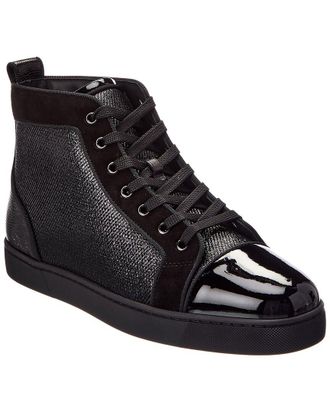 Christian Louboutin Louis Orlato Suede & Patent Sneaker