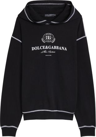 Dolce & Gabbana Logo-embroidered Cotton Sweatshirt - Black - 52 (IT52 / XL)