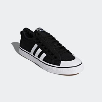 adidas Sneaker ADIDAS ORIGINALS NIZZA, Herren, Gr. 37, schwarz-weiss (core schwarz, cloud wei&szlig;, cloud wei&szlig;), Synthetik, Textil, Schuhe Sneaker