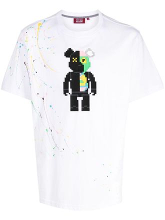 Mostly Heard Rarely Seen 2 Face Bear cotton T-Shirt - White