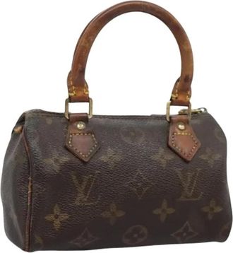 Louis Vuitton Pre-owned Mini Bags, female, Brown, Size: ONE SIZE Pre-owned Mini Speedy Hand Bag