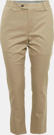 CHARLES TYRWHITT Dark Beige Cotton Gabardine Extra Slim Fit Trousers