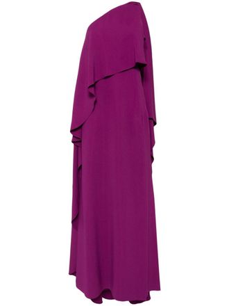 Elie Saab asymmetric long dress - Purple