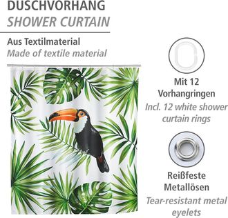 WENKO Duschvorhang »Tucan« Breite 180 cm