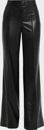 Alice & Olivia Dylan Vegan Leather Wide-Leg Pants