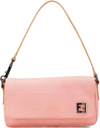 Fendi 2000-2010 Micro Zucchino Canvas shoulder bag - Pink