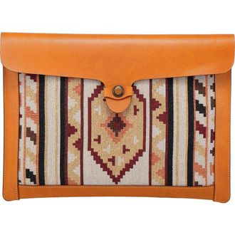 OLD TREND Myrtle Genuine Leather Laptop Sleeve in Caramel at Nordstrom