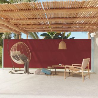 vidaXL Toldo Lateral Retr&aacute;ctil De Jard&iacute;n Rojo 180x600 Cm Vidaxl