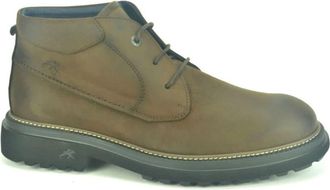Fluchos Bruin Leren Enkellaars - Heren - Veterlaarzen - Bruin - 45 EU - Schoenen