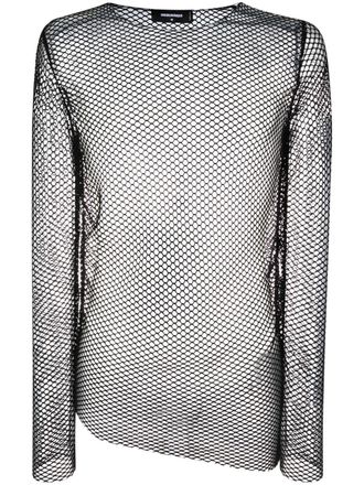 Dsquared2 Top met mesh - Zwart