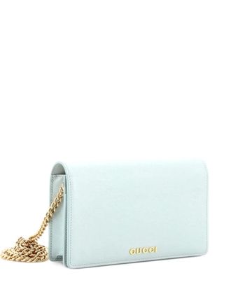 Gucci Script Logo Chain Wallet Leather Small shoulder bag - Groen
