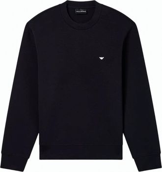 Emporio Armani Blue Double Jersey Crewneck Sweatshirt