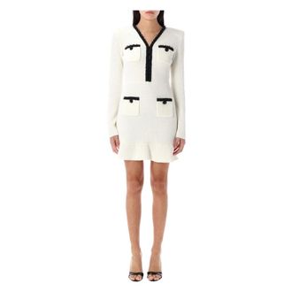 Self Portrait Dames, Jurken, Wit, Maat: L Poliester