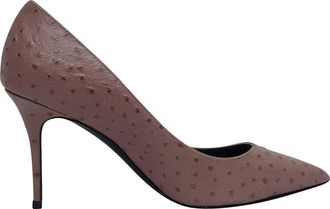 Giuseppe Zanotti Giuseppe Zanotti Pre-owned Womens Ostritch-Embossed Pumps in Pink Leather - Rose - Size EU 39