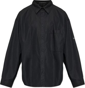 Balenciaga Shirt Met Zak - Heren - Casual Overhemden - Zwart - M - Katoen - Overhemden