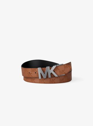 Michael Kors Reversible Leather Logo Buckle Belt