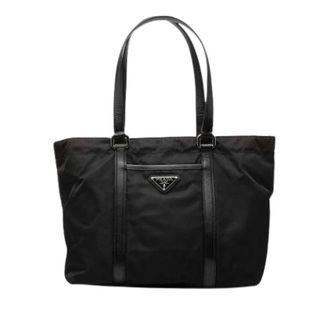 Prada Pre-owned Tote Bags, female, Black, Size: ONE SIZE Pre-owned Nylon Tote