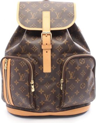 Louis Vuitton Brown Pvc Coated Canvas Monogram Leather Backpack (Pre-Owned)