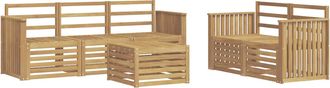 vidaXL Conjunto De Sof&aacute;s De Exterior 6 Uds. Blanco Vidaxl