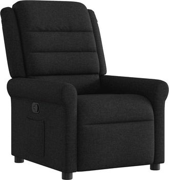 vidaXL Sillón reclinable de tela negro Vidaxl