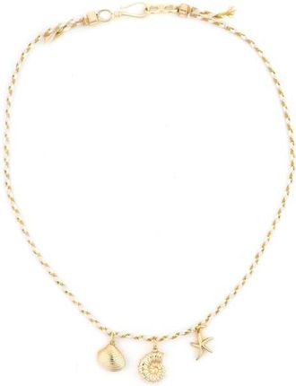 Panacea Sea Charms Cord Necklace in Ivory/Gold at Nordstrom