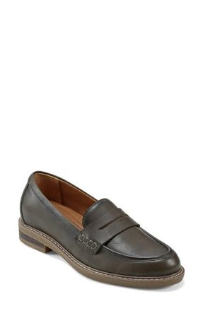 Earth Javas Penny Loafer in Dark Olive at Nordstrom, Size 6.5