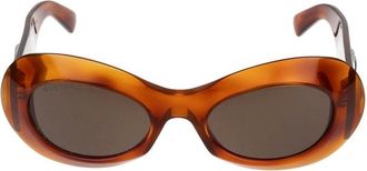 Gucci Bruin Havana Zonnebril Stijlvol Model - Dames - Accessoires - Bruin - Maat: 51 MM