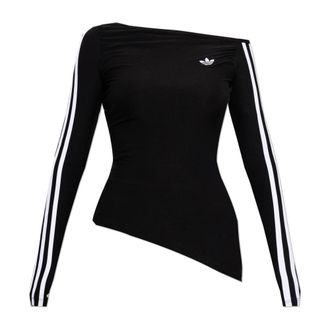 adidas Tops, Dames, Zwart, L, One Shoulder Asymmetric Top