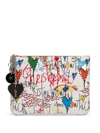 Christian Louboutin 2017 Printed Leather Graffiti Loubitag clutch bag - Multicolour