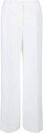 P.A.R.O.S.H. P.a.r.o.s.h., Broeken, Dames, Beige, M, Linnen, Ivoorwitte Op Maat Gemaakte Linnen Broek