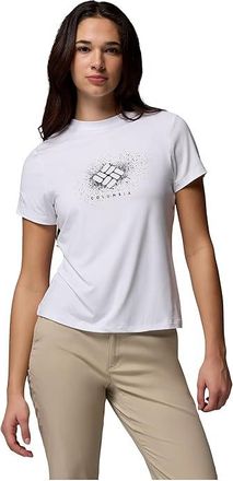 Columbia Parsons Point Short Sleeve Graphic T-Shirts Womens Workout White/Splattered : 2XL, Elastane/Polyester